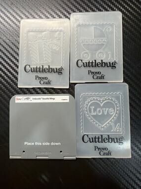 Provo Craft Cuttlebug Mini Embossing Folders Sizzix Embosslits Die Plate